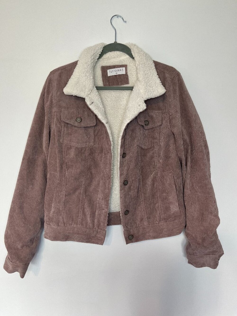 Juliana's Pink Corduroy Fleece Lined Trucker Jacket